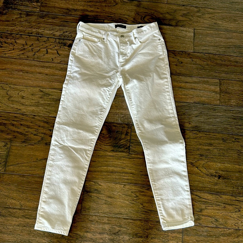 Banana republic white premium denim skinny jeans